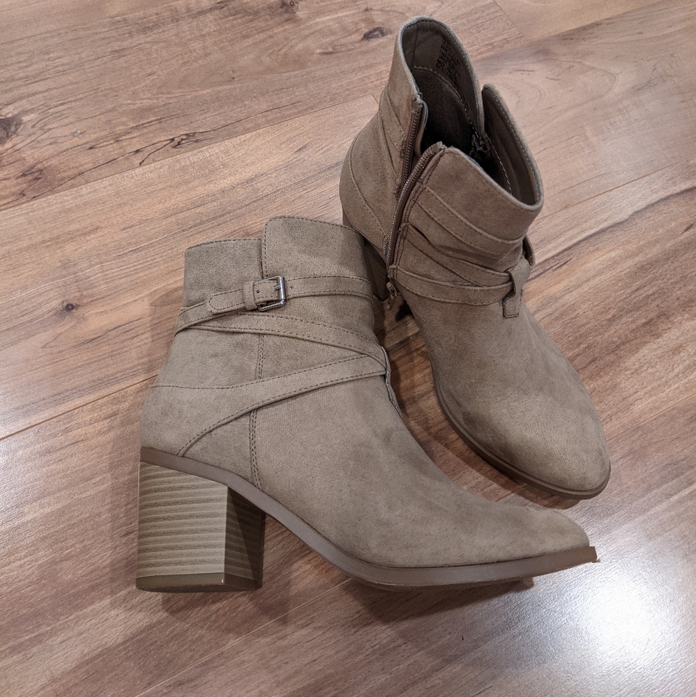 Tan booties price not negotiable